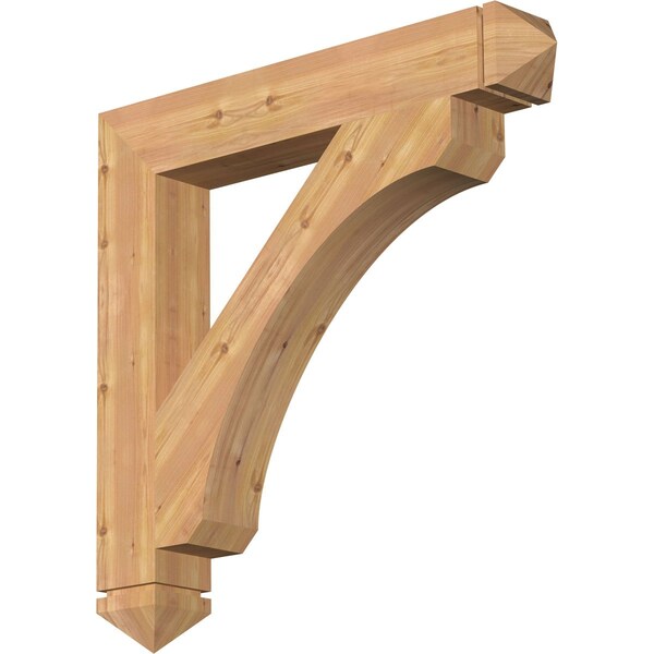 Ekena Millwork Legacy Arts & Crafts Smooth Bracket, Western Red Cedar, 5 1/2"W x 38"D x 38"H BKT06X38X38LEC03SWR - main